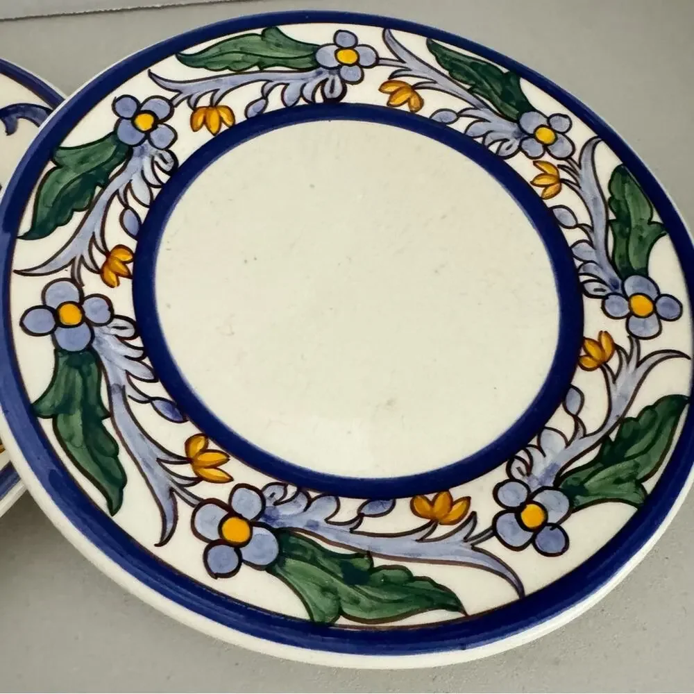 William Sonoma Conimbricer Portugal Plate Set Of Two Olivia & Isabel 8in Desert